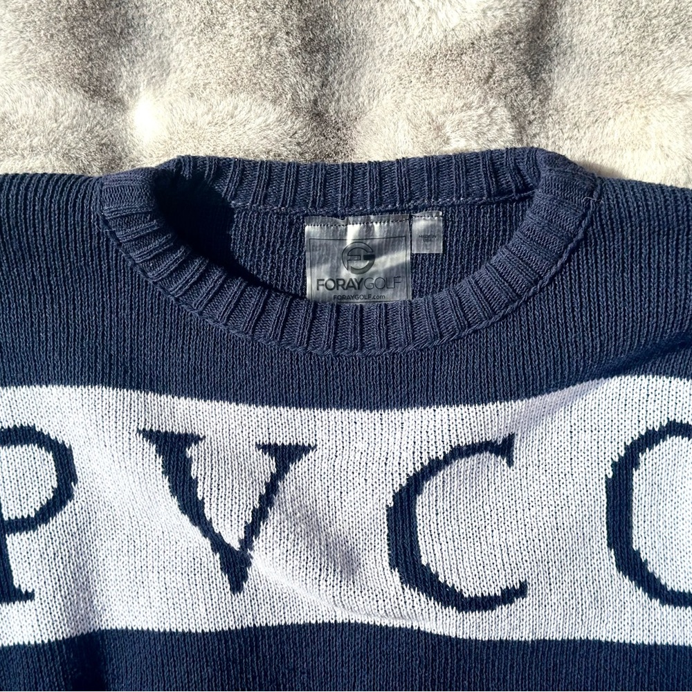 Vintage Knit navy blue PVCC sweater🦦